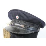 German WWII type Veterans peaked cap with swastika label to interior. P&P Group 1 (£14+VAT for the