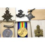 British WWI type medals named to 22856 Pte F Taylor Lpool R, in boxes of issue, with Taylors