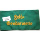 German WWII type Feldgendarmarie armband. P&P Group 1 (£14+VAT for the first lot and £1+VAT for