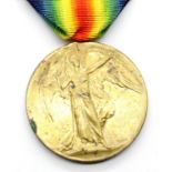 British WWI type Victory medal, named to 23040 PTE T LESTER R LANC R, lacking suspension loop. P&P