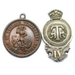 Victorian type Army Temperance medal in silver, with a further bronze example. P&P Group 1 (£14+