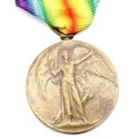 British WWI type Victory medal, named to 16943 PTE T E ELLIS HAMPS R. P&P Group 1 (£14+VAT for the