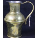 German WWII type heavy brass and pewter water jug with inscription Befehlszeile Sud-O.K.H/ Gen Qu, 5