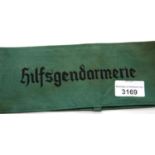 German WWII type Auxiliary Police armband. P&P Group 1 (£14+VAT for the first lot and £1+VAT for