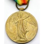 British WWI type Victory medal, named to 999427 AST COOK W H WALSH HMS ALMANZOZA. P&P Group 1 (£14+
