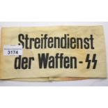 German WWII type Streifendienst der Waffen-SS armband. P&P Group 1 (£14+VAT for the first lot and £