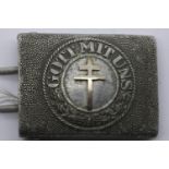 German WWII type belt buckle, adapted for the Free French Resistance. P&P Group 1 (£14+VAT for the