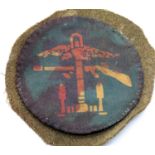 British WWI RNAS circular patch. P&P Group 1 (£14+VAT for the first lot and £1+VAT for subsequent
