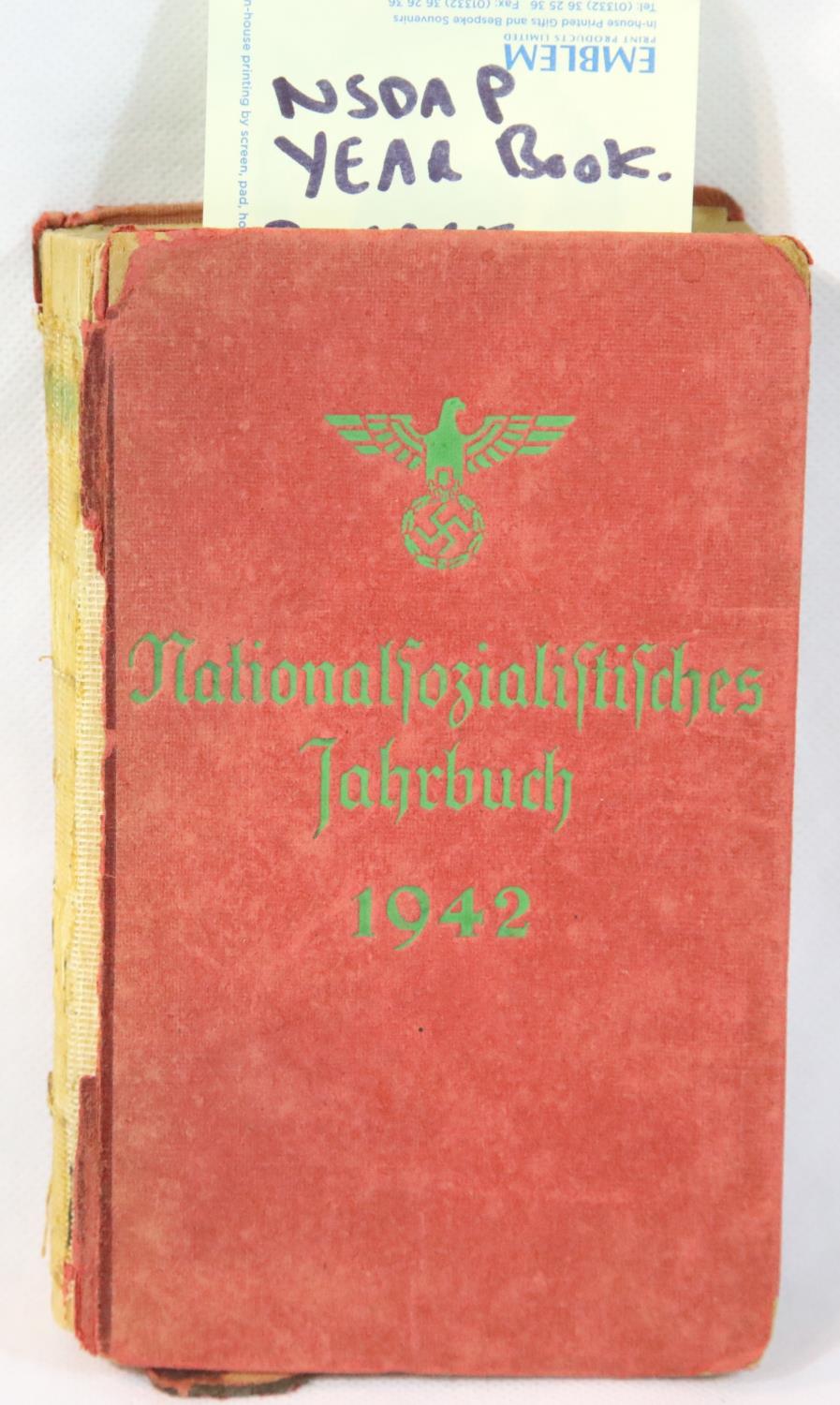 German Third Reich type NSDAP yearbook dated 1942. P&P Group 1 (£14+VAT for the first lot and £1+VAT