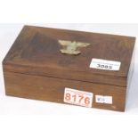 German WWII type cigarette box with an Eagle to the hinged cover. P&P Group 2 (£18+VAT for the first