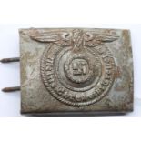 German WWII type SS belt buckle, marked RZM verso. P&P Group 1 (£14+VAT for the first lot and £1+VAT