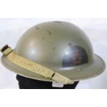 British WWII type Commandos helmet with liner, dated 1939 and marked J.S.S for Joseph Sankey & Sons.