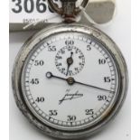 German Junghans gunmetal marine stop watch, not working. P&P Group 1 (£14+VAT for the first lot