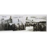 Four photographic stills of POW camps, each bearing a signature of a POW, no COA. P&P Group 1 (£14+