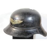 German WWII type Luftschutz (Air Raid Police) Gladiator Helmet. P&P Group 2 (£18+VAT for the first