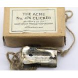 British WWII type British Made clicker as used by the US Paratroopers on D-Day. P&P Group 1 (£14+VAT