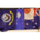 Collection of five flags. P&P Group 1 (£14+VAT for the first lot and £1+VAT for subsequent lots)