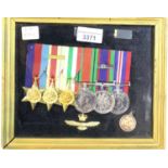 British WWII type RAF framed replacement medal set. P&P Group 1 (£14+VAT for the first lot and £1+