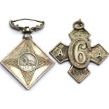 Two Victorian type Army Temperance medals in silver. P&P Group 1 (£14+VAT for the first lot and £1+
