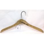 German WWII type wood and metal coat hanger, stamped SS BERLIN. P&P Group 1 (£14+VAT for the first