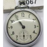 British Smiths Empire Air Ministry marked pocket watch, not working. P&P Group 1 (£14+VAT for the