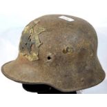 WWI Relic German M16 Stahlhelm with a Baden Wappen Plate. P&P Group 2 (£18+VAT for the first lot and