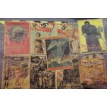 Collection of nine German Third Reich type propaganda posters, each 45 x 31 cm. P&P Group 2 (£18+VAT