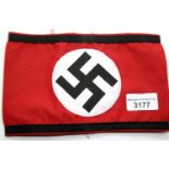 German WWII type swastika armband. P&P group 1(£14 + VAT for the first lot and £1 + VAT for