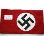 German WWII type swastika armband. P&P group 1 (£14 + VAT for the first lot and £1 + VAT for