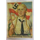 German WWII type Hitler Youth Sports Poster 44 X 31 cm. P&P Group 1 (£14+VAT for the first lot