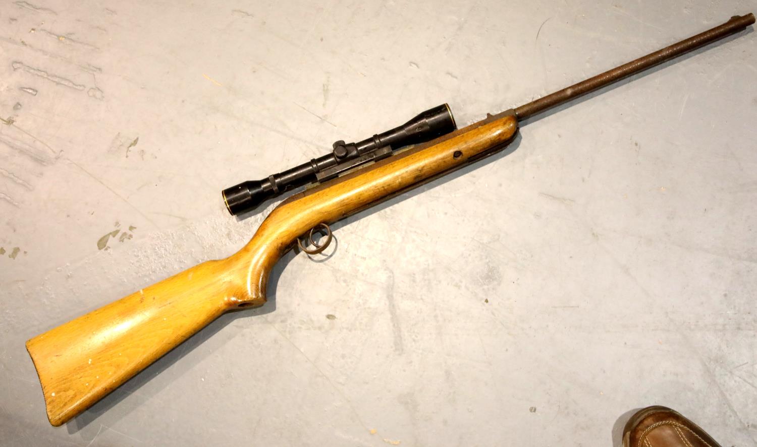 Vintage 177 air rifle with Nikko Stirling sight. P&P Group 3 (£25+VAT for the first lot and £5+VAT - Image 2 of 2