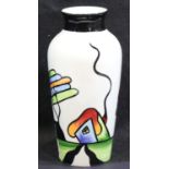 Lorna Bailey vase in the Fantasia Cottage pattern, H: 20 cm. P&P Group 2 (£18+VAT for the first