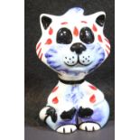 Lorna Bailey cat, Tad, H: 12 cm. P&P Group 1 (£14+VAT for the first lot and £1+VAT for subsequent