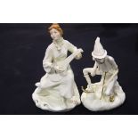 Royal Doulton Enchantment series ceramic figures, Serenade HN2753 and Rumpelstiltskin HN3025. P&P