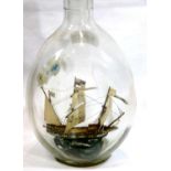 Haig Dimple sailing ship in a bottle. P&P Group 2 (£18+VAT for the first lot and £2+VAT for