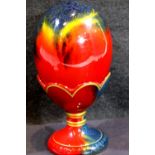 Royal Doulton limited edition flambe egg and stand number 2284, total H: 14 cm. P&P Group 2 (£18+VAT