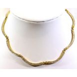 Swarovski gold plated stone set necklet, D: 18 cm. P&P Group 1 (£14+VAT for the first lot and £1+VAT