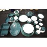 Denby Greenwich dinner and tea service of 33 pieces. Not available for in-house P&P