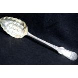 Georgian hallmarked silver spoon London assay 1815, 56g, L: 21 cm. P&P Group 1 (£14+VAT for the