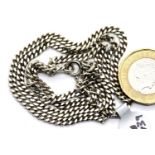 925 silver solid link 20" curb chain, clasp fully functional. P&P Group 1 (£14+VAT for the first lot