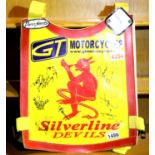 GT Motorcycles Silverline Devils Speedway vest signed by the team. P&P group 2 (£18+ VAT for the