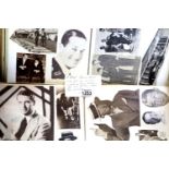 Two vintage albums of Maurice Chevalier related photos and cuttings with signature. P&P Group 2 (£