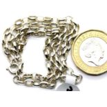 Ladies silver 16" solid link belcher chain. P&P Group 1 (£14+VAT for the first lot and £1+VAT for