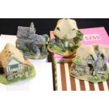 Lilliput Lane Cottages: Sugar Mouse boxed with deeds, Nothin Cottage boxed with deeds, The Chocolate