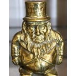 South African President Kruger brass money box, H: 14 cm. P&P group 2 (£18+ VAT for the first lot