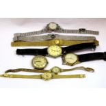 Quantity of mechanical wristwatches including Hugenin and Drimex. P&P group 2 (£18+ VAT for the