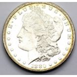 1880 uncirculated silver morgan dollar San Francisco mint. P&P Group 1 (£14+VAT for the first lot