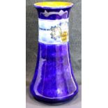 Royal Doulton vase with floral decoration, signed BN, H: 25 cm. P&P Group 3 (£25+VAT for the first