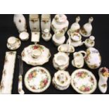 Quantity of 1st quality Old Country Roses Royal Albert ceramics including a miniature tea set. Not