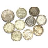 Victorian and later GB threepenny bits and a 1925 silver sixpence. P&P Group 1 (£14+VAT for the